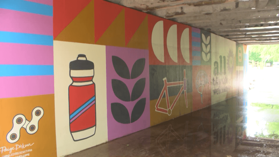 Vote held on mural at center of tensions between Bentonville City Council, biking group