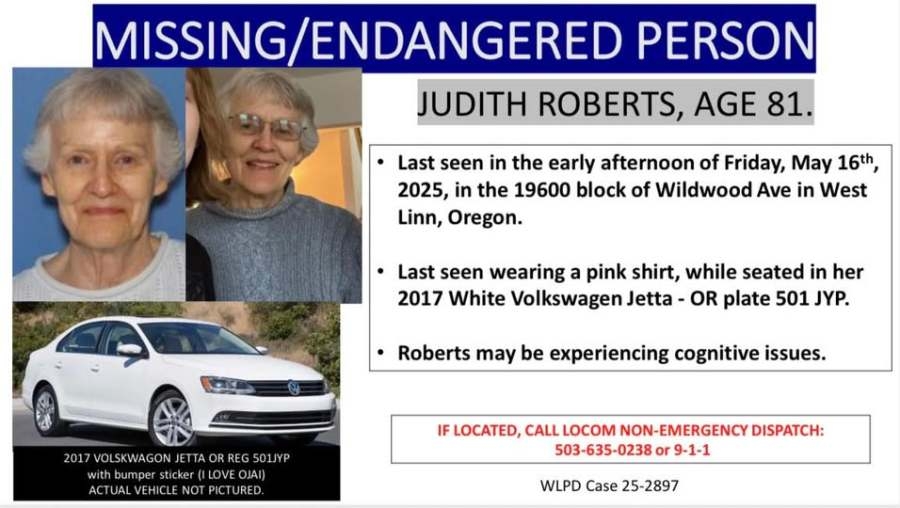 Police seek help finding missing endangered West Linn woman