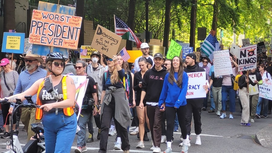 PHOTOS: ‘No Kings' protests take shape across the Portland metro area