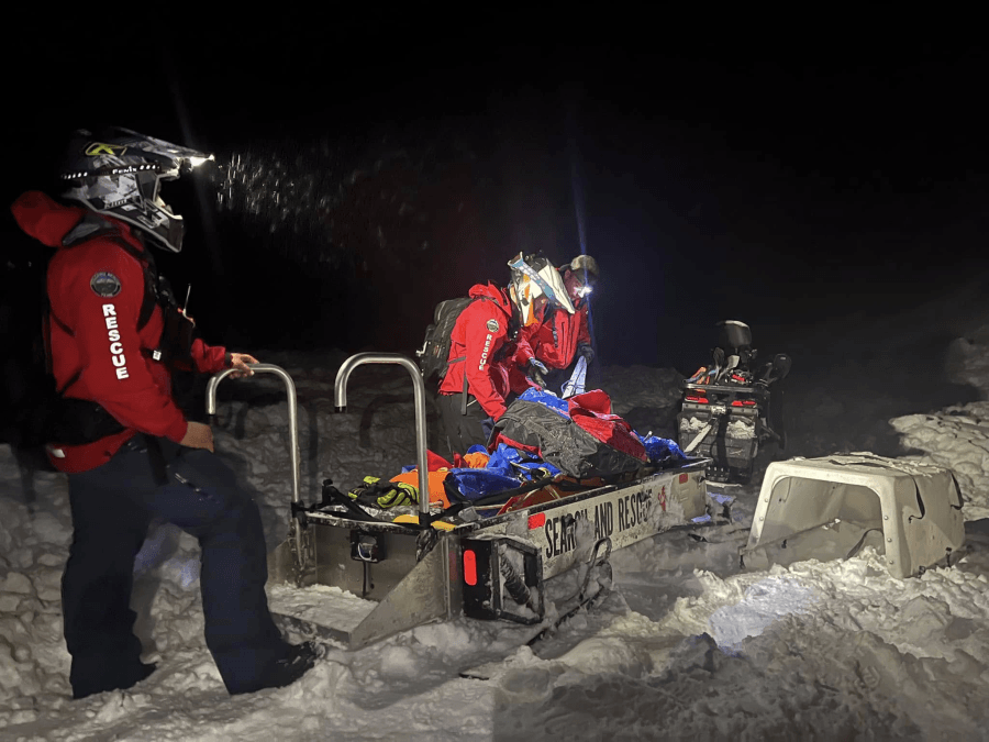 Stuck, injured snowmobilers rescued after avalanche on Mt. St. Helens