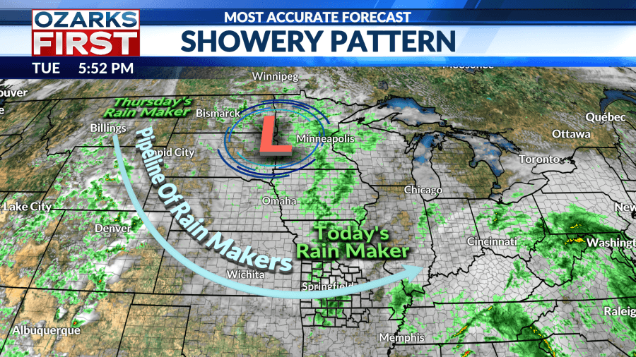 Tuesday, May 27 forecast: Trying to shake off the showers