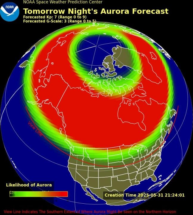 Severe geomagnetic storm could shift Northern lights south