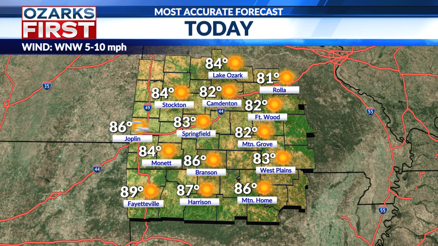 Tuesday, June 10 forecast: Warm & sunny for a few days