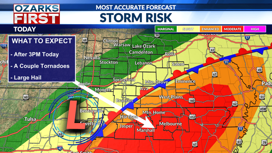 Friday, April 4 forecast: Severe weather and flood risk today