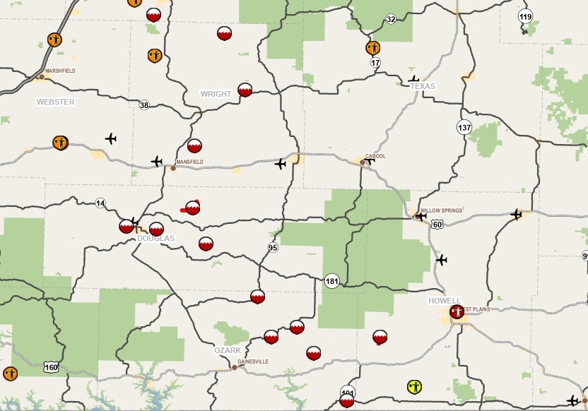 Multiple road closures in Ozarks due to severe flooding