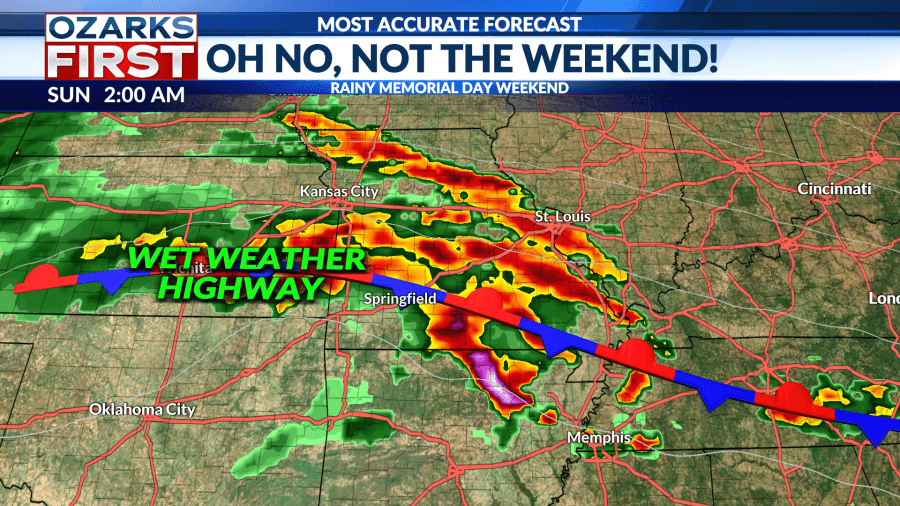 Thursday, May 22 forecast: Flooding looks like a problem this weekend