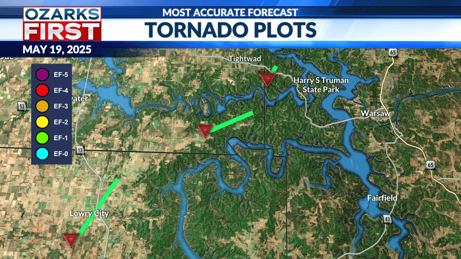 Several tornadoes now confirmed from Monday evening's storms