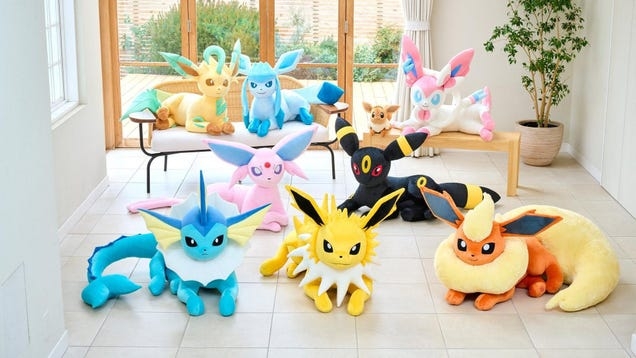 Pokémon Is About To Make So Much Money On Life-Sized Eeveelution Plushies