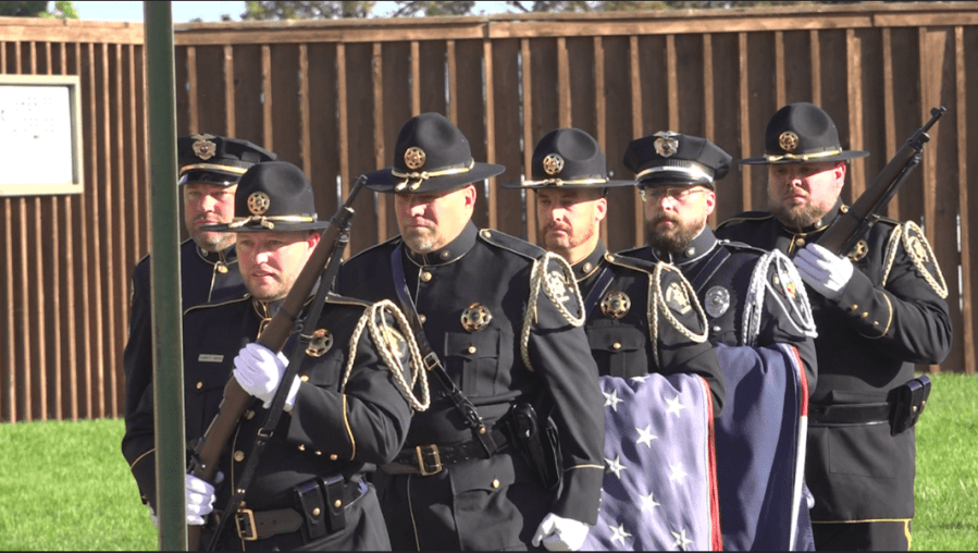 Local Grand Valley law enforcement agencies hold special flag ceremony