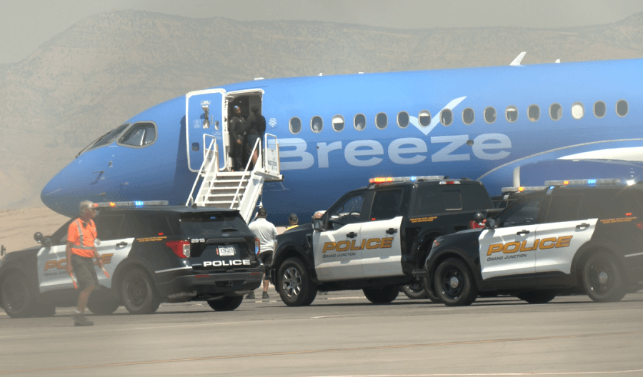Plane headed to LAX diverted to GJ airport due to ‘unruly passenger'