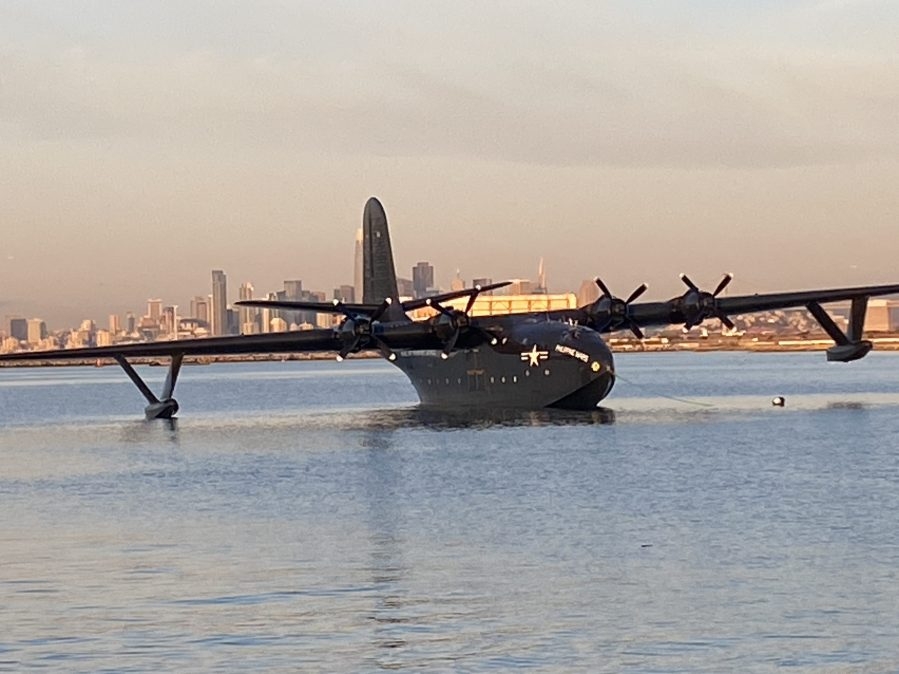 WWII-era Philippine Mars flying boat makes stopover in Alameda: photos