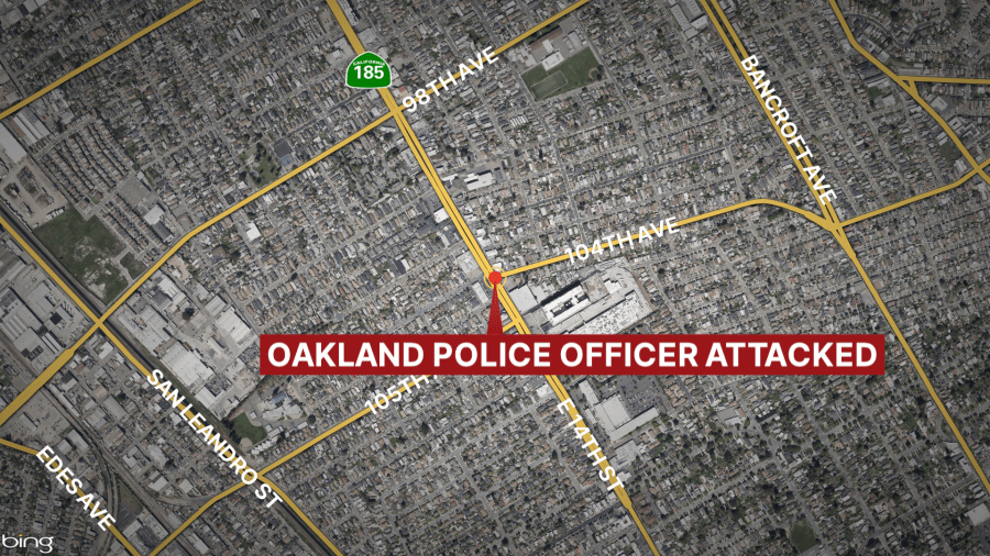 Oakland police officer punched by suspect at traffic stop light