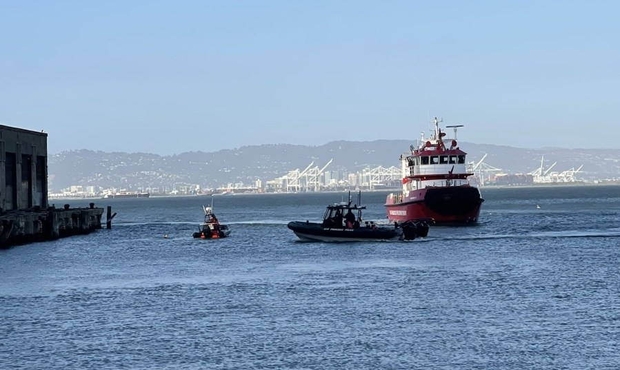 Person rescued after falling into San Francisco Bay from the Embarcadero