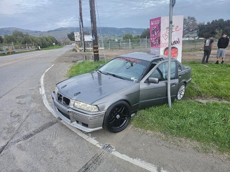Photos: Car caught on camera doing donuts winds up in ditch