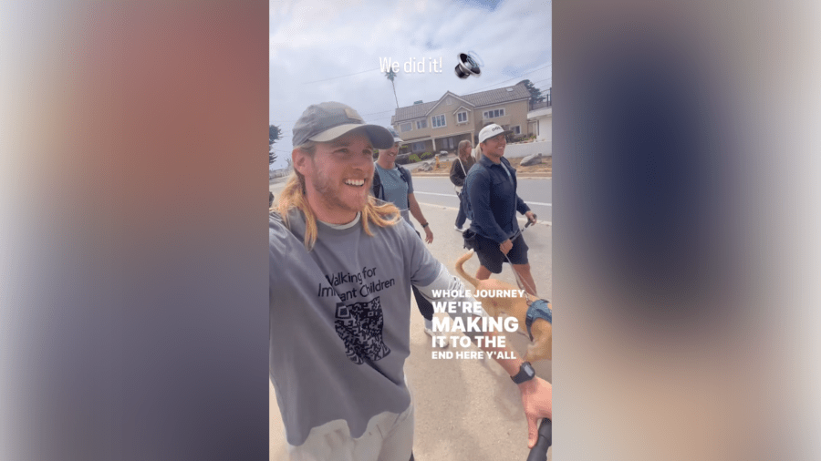 Bay Area man finishes six-day, 100-mile barefoot trek for immigrant children's rights