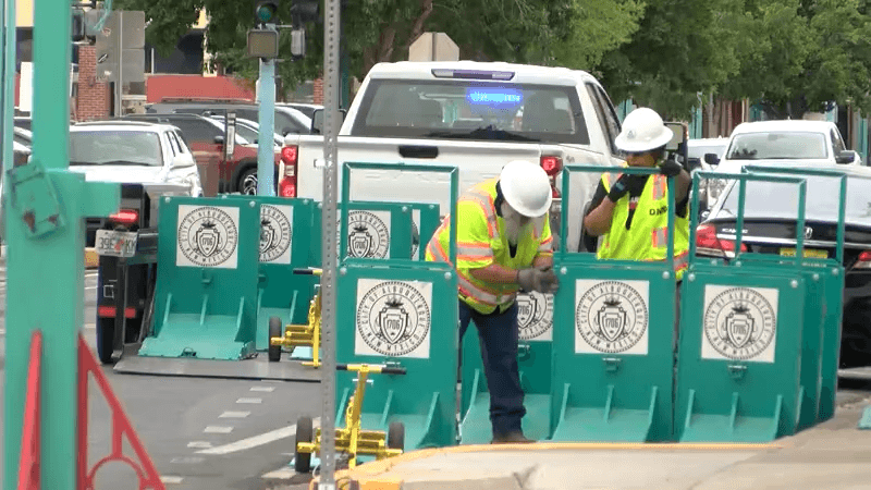 City rolls out new barricades for downtown Albuquerque weekend nights