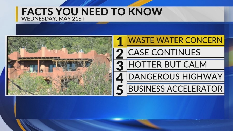 Wastewater concerns, McDonald's assault charges, Warm and calm weather, Dangerous road, Global business accelerator