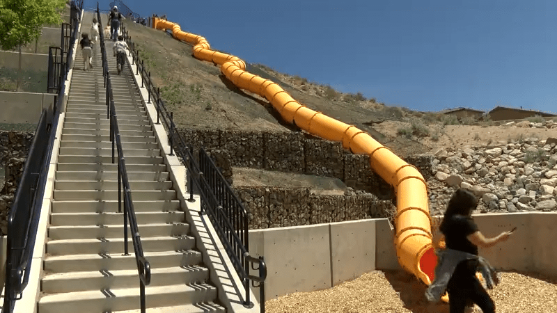 Both embankment slides now open at Albuquerque's Juan Tabo Hills Park
