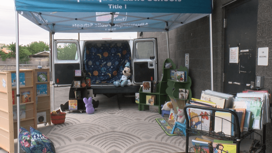 Albuquerque Public Schools dedicates mobile library to long-time employee