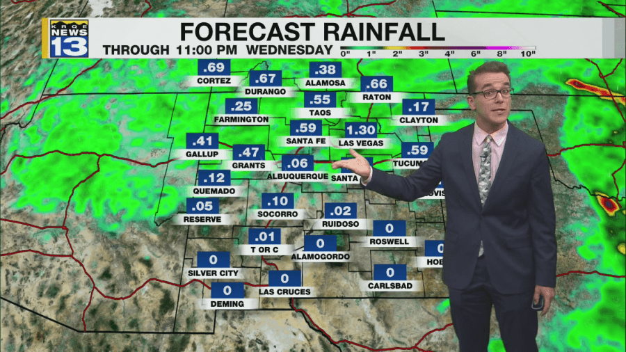 Rounds of rainfall with seasonable temperatures