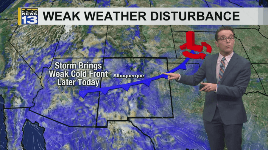 Weak storm, a cooler northwest New Mexico, then spring-like weather