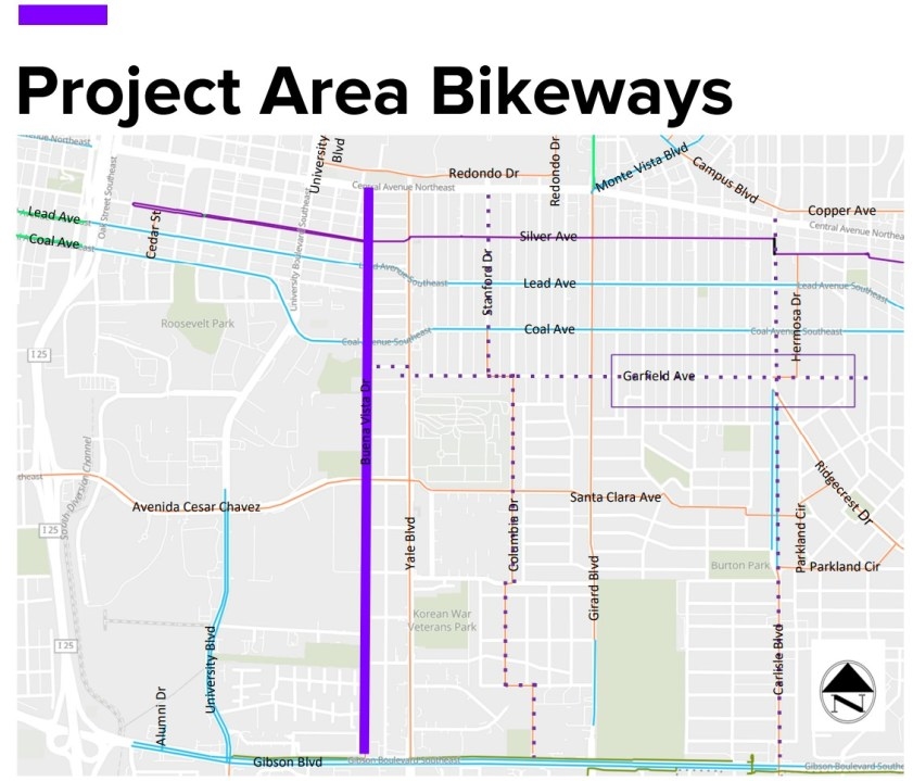 Proposed project would add bicycling-centric upgrades along Buena Vista in Albuquerque