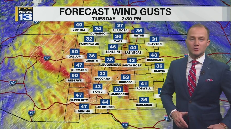 Windy weather brings back a wildfire danger to parts of New Mexico Tuesday