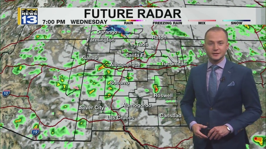 Rain and snow will continue across parts of New Mexico tonight