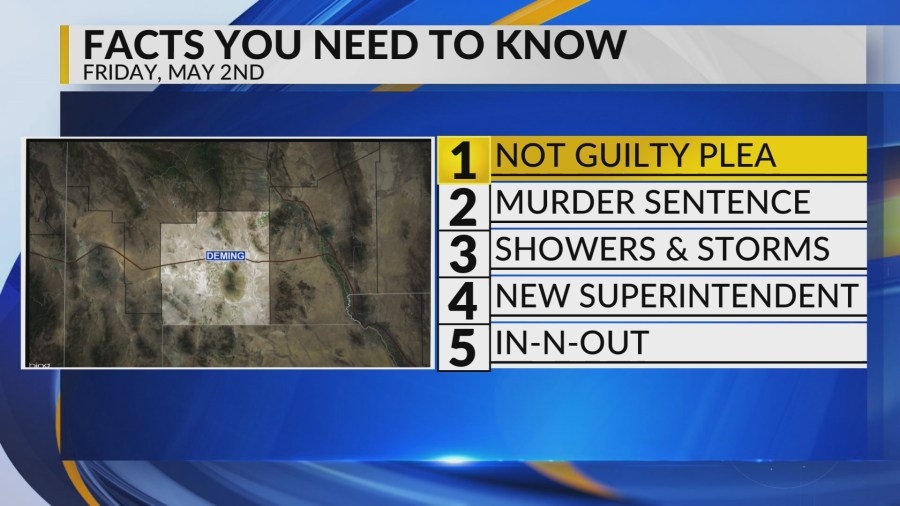 KRQE Newsfeed: Deming mother accused of child abuse, Murder sentence, Storms, Santa Fe Public Schools superintendent, In-N-Out Burger