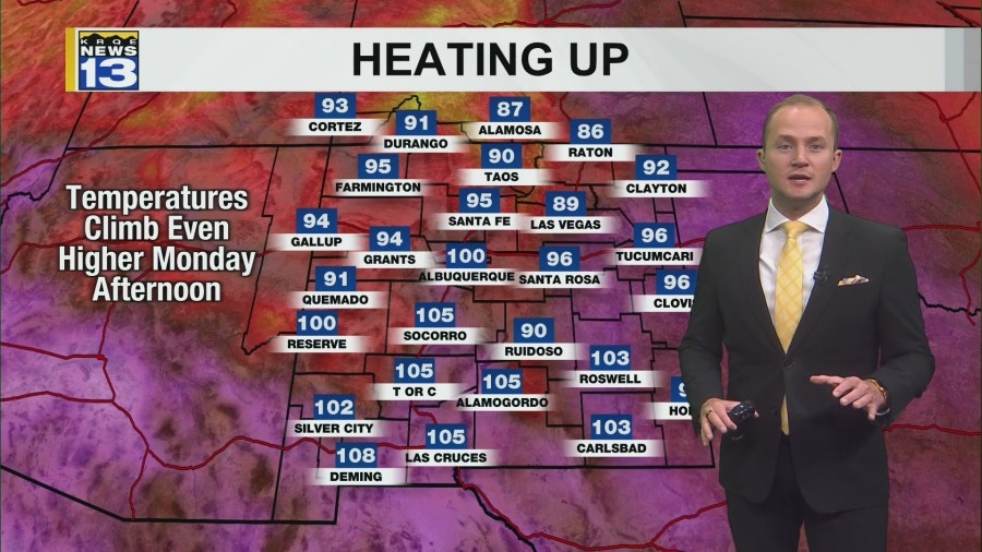 Rain chances dwindle as temperatures heat up