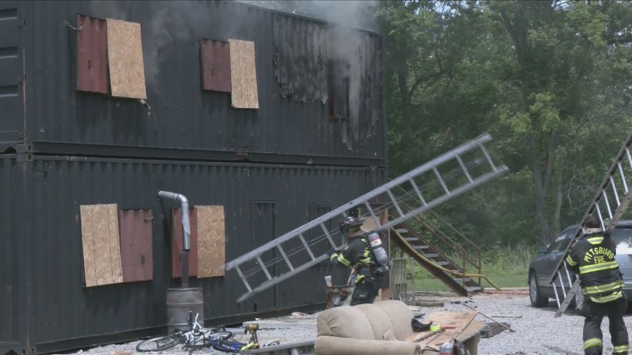 Pittsburg fire recruits train in realistic house fire drill