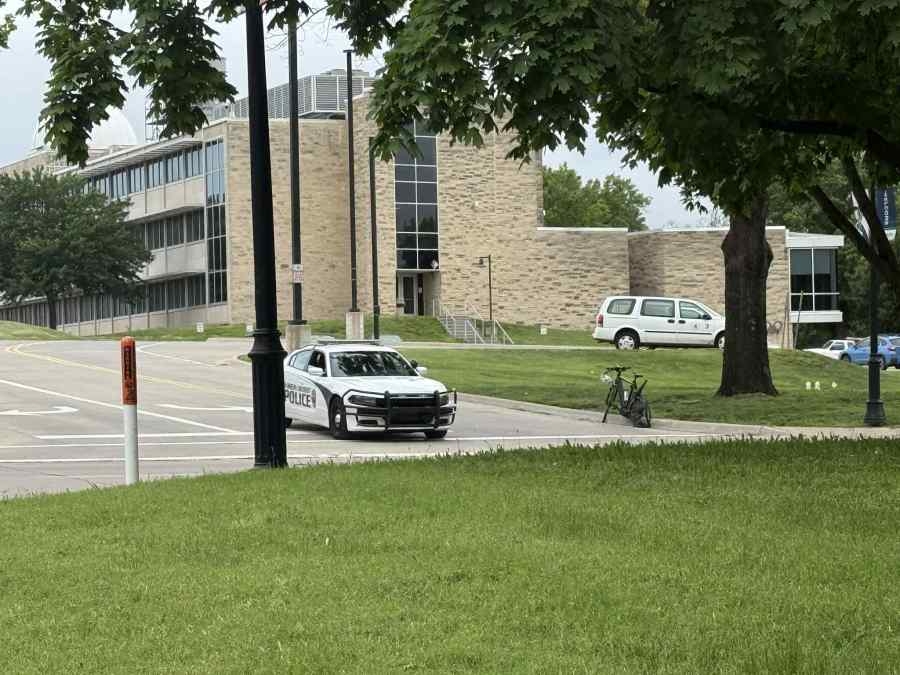 Topeka police working car vs. bike crash