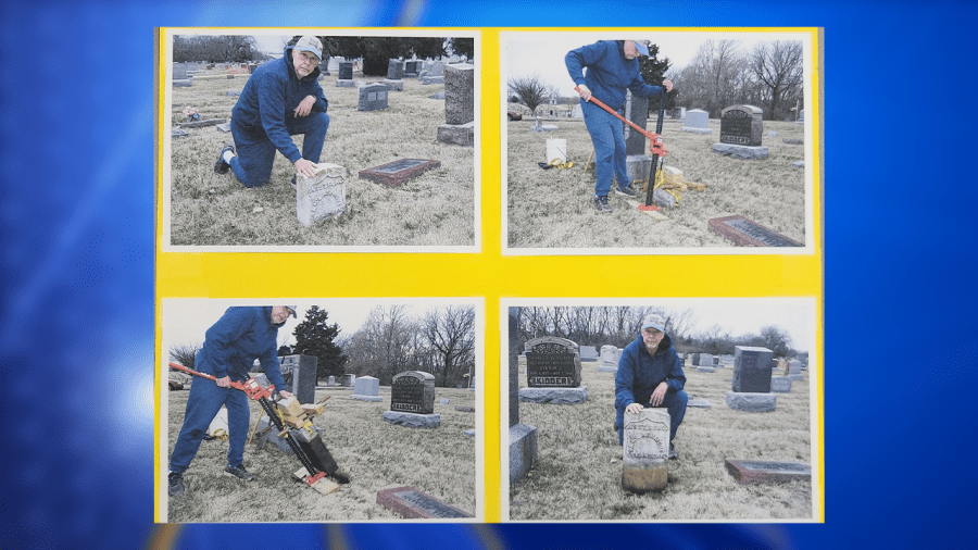 Topeka veterans group restores hundreds of headstones