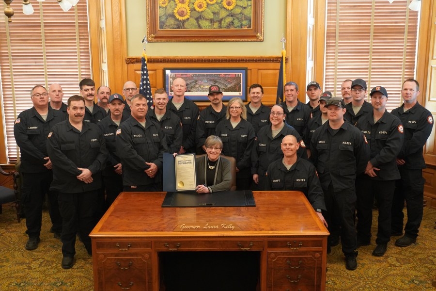 Gov. Kelly honors task force for hurricane recovery effort