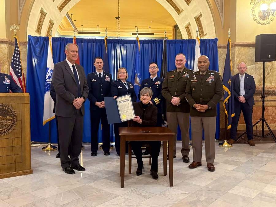 Gov. Kelly signs proclamation honoring armed forces