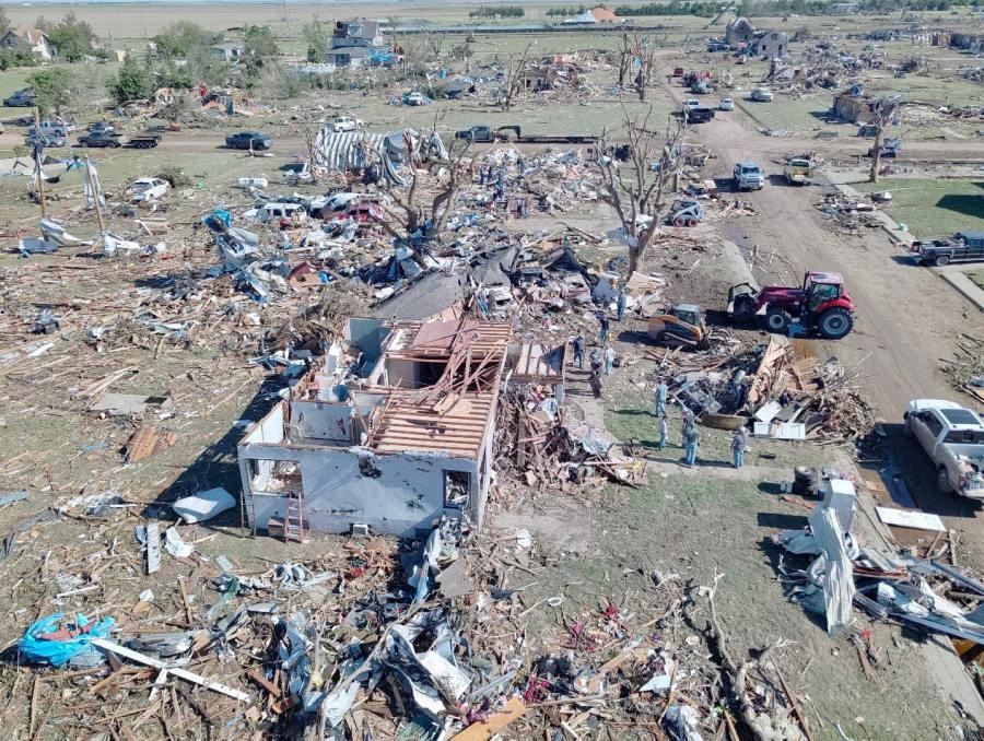 Community cleans up cemetery after tornado