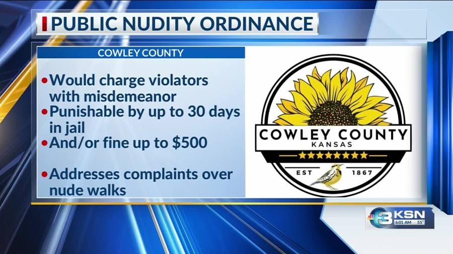 Cowley County ordinance aims to ban public nudity