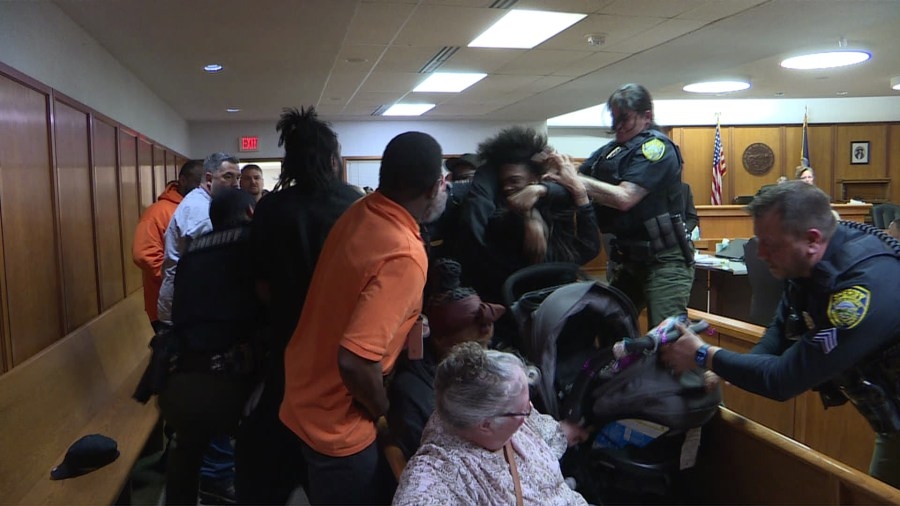 Brawl in Wichita courtroom leads to charges against 6 people