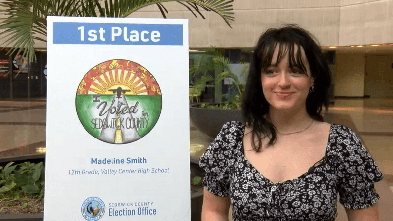 Winner of ‘I voted' sticker contest announced in Sedgwick County