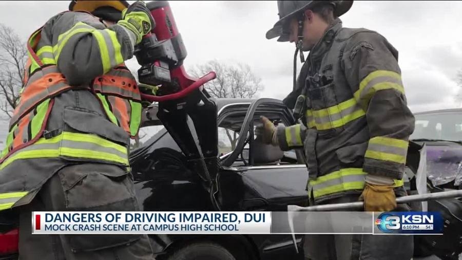Mock crash shows dangers of distracted, impaired driving