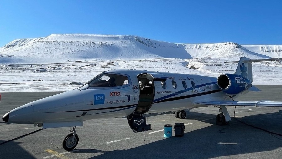 Learjet completes polar trip, returning to Wichita today