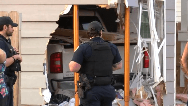 Pickup crashes into west Wichita home