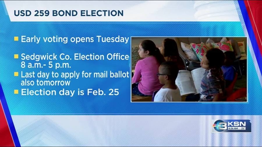 Early in-person voting to start Tuesday for USD 259 bond election