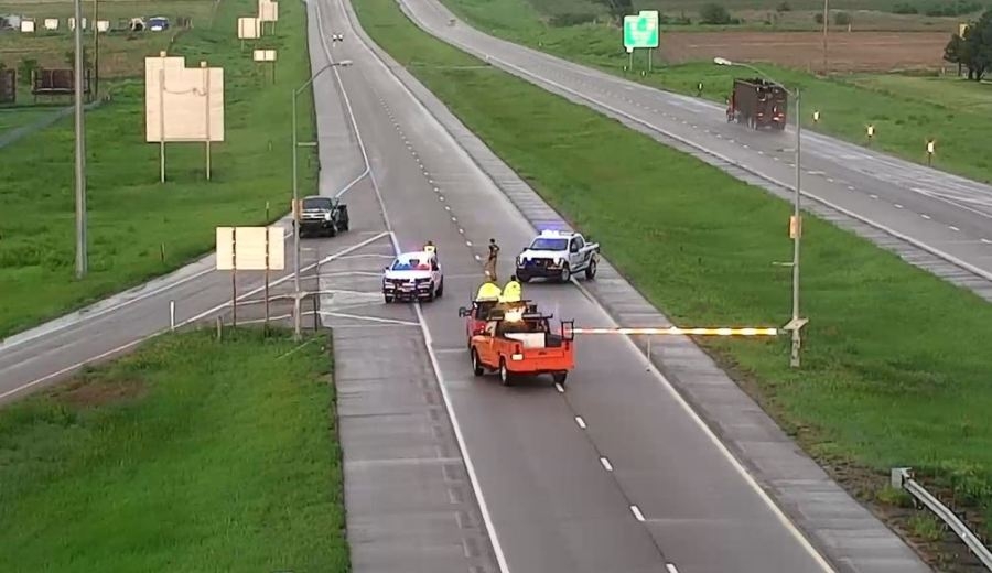 Storm damage closes I-70 in western Kansas