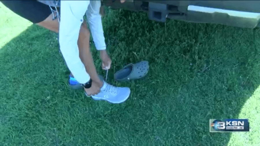 Woman runs across U.S., makes stop in Halstead Kansas, why she's doing it