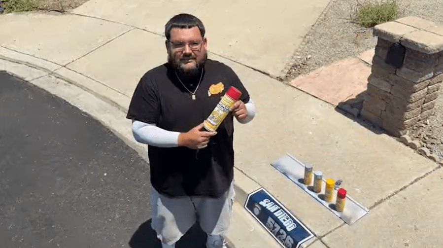 San Diego artist turns curbs into stunning street art masterpieces