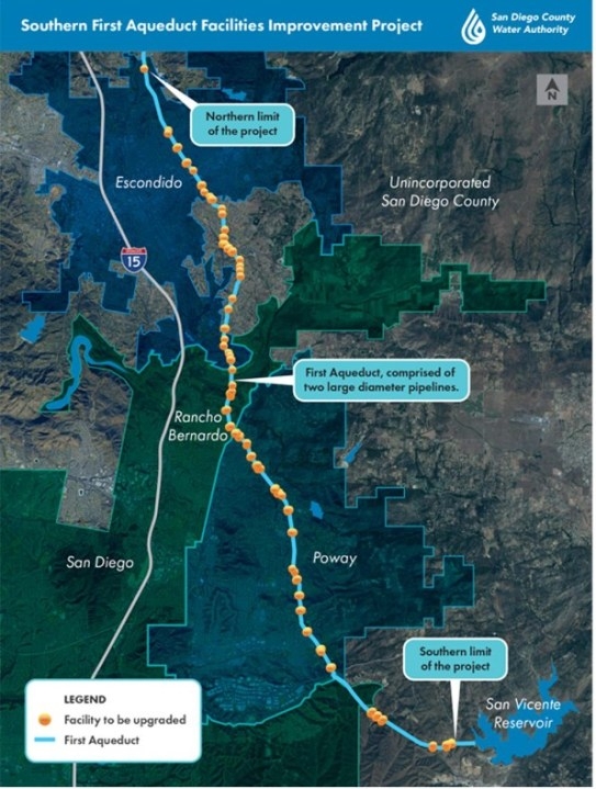 Nighttime work on San Diego's First Aqueduct could impact service in these cities