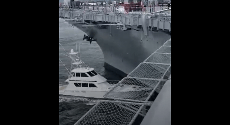 VIDEO: Private boat crashes into USS Midway; captain arrested for hit-and-run