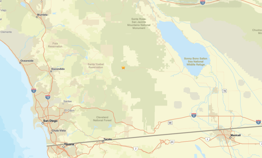 3.2 magnitude quake detected east of San Diego