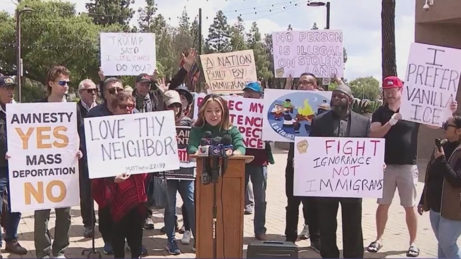 Protestors gather in response to ICE raid at East County business